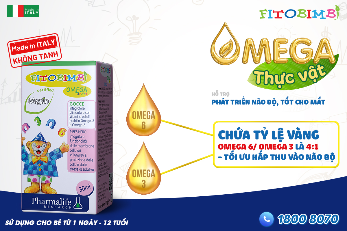 Fitobimbi Omega Junior - xu hướng mới bổ sung omega thực vật cho trẻ 1